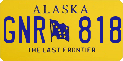 AK license plate GNR818