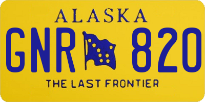 AK license plate GNR820