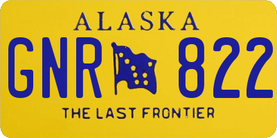 AK license plate GNR822