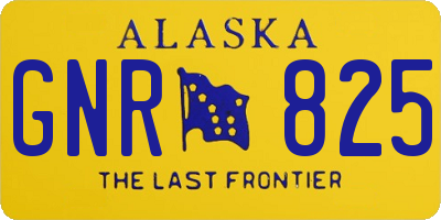 AK license plate GNR825