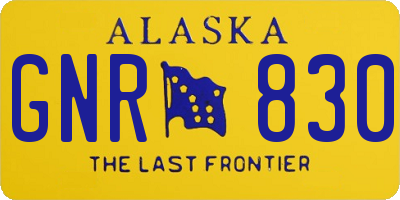 AK license plate GNR830