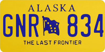 AK license plate GNR834