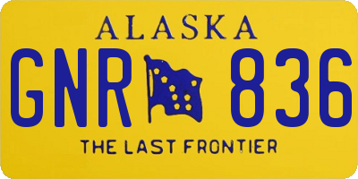 AK license plate GNR836