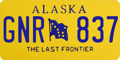 AK license plate GNR837