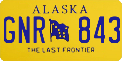 AK license plate GNR843