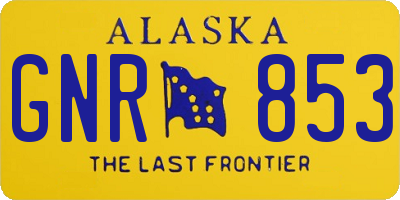 AK license plate GNR853