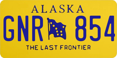 AK license plate GNR854