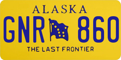 AK license plate GNR860