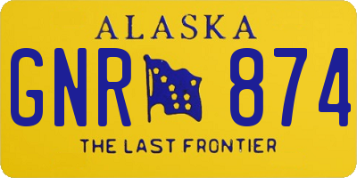 AK license plate GNR874