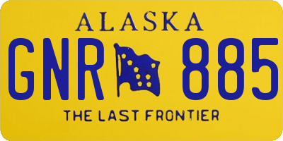 AK license plate GNR885