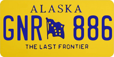 AK license plate GNR886