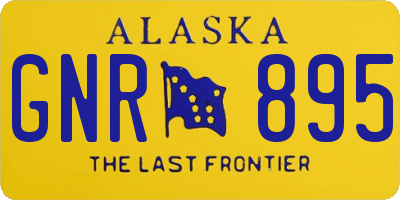 AK license plate GNR895