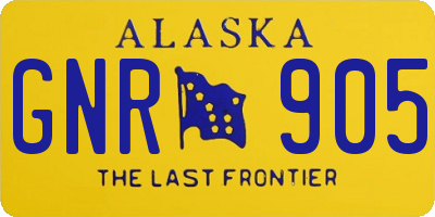 AK license plate GNR905