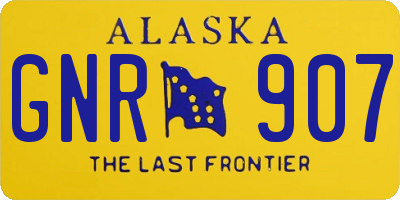 AK license plate GNR907