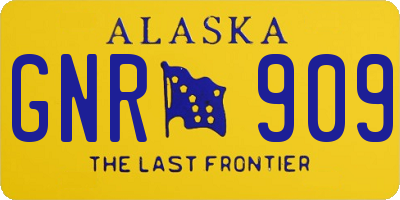 AK license plate GNR909