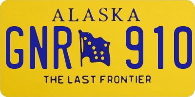 AK license plate GNR910
