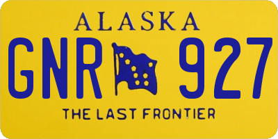 AK license plate GNR927