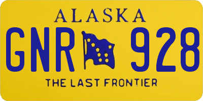 AK license plate GNR928