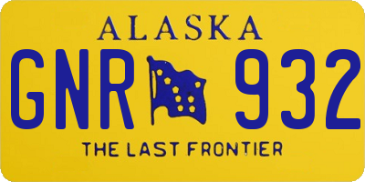 AK license plate GNR932