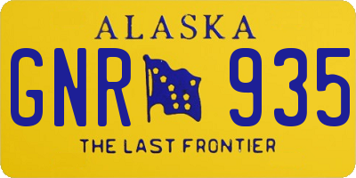 AK license plate GNR935