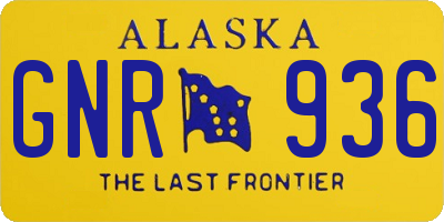 AK license plate GNR936