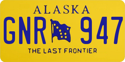 AK license plate GNR947
