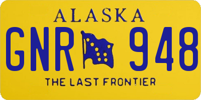 AK license plate GNR948