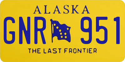 AK license plate GNR951