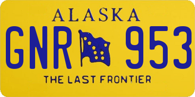 AK license plate GNR953