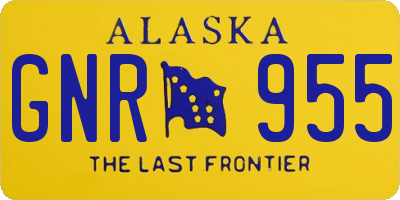 AK license plate GNR955