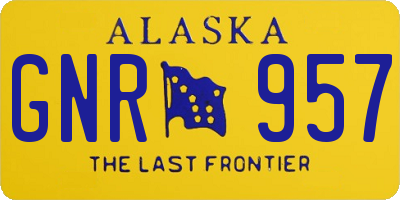 AK license plate GNR957