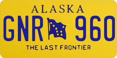 AK license plate GNR960