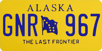 AK license plate GNR967