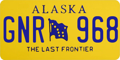 AK license plate GNR968