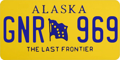 AK license plate GNR969