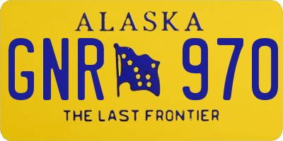 AK license plate GNR970