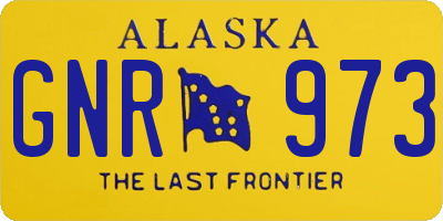 AK license plate GNR973