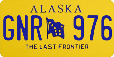 AK license plate GNR976