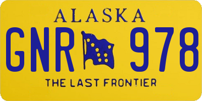 AK license plate GNR978