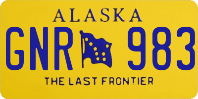 AK license plate GNR983