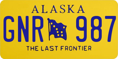 AK license plate GNR987