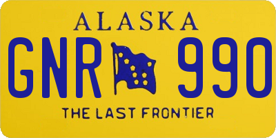 AK license plate GNR990