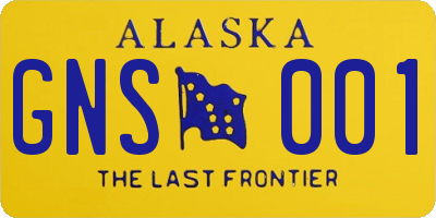 AK license plate GNS001