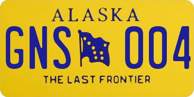 AK license plate GNS004