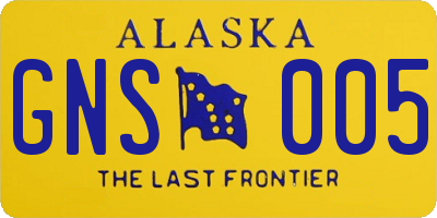 AK license plate GNS005