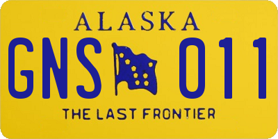 AK license plate GNS011