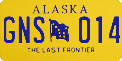 AK license plate GNS014
