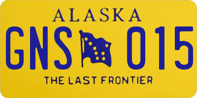 AK license plate GNS015
