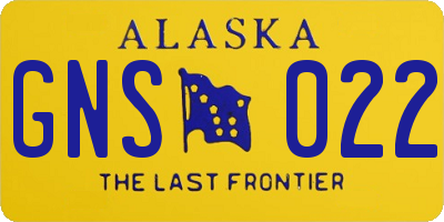 AK license plate GNS022