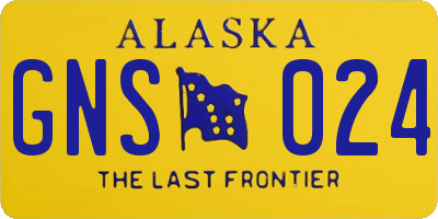 AK license plate GNS024